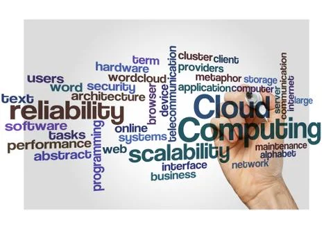 Cloud computing scalability reliability background 写真素材