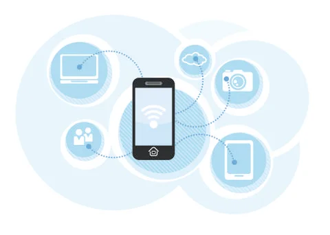 Cloud computing schema concept Stock Illustration