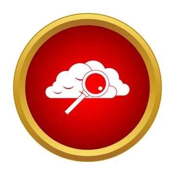 Cloud computing search concept finding data online Stockillustratie