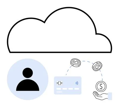 Cloud Computing with Secure Online Payment and User Identity for Financial .. Stock Illustration