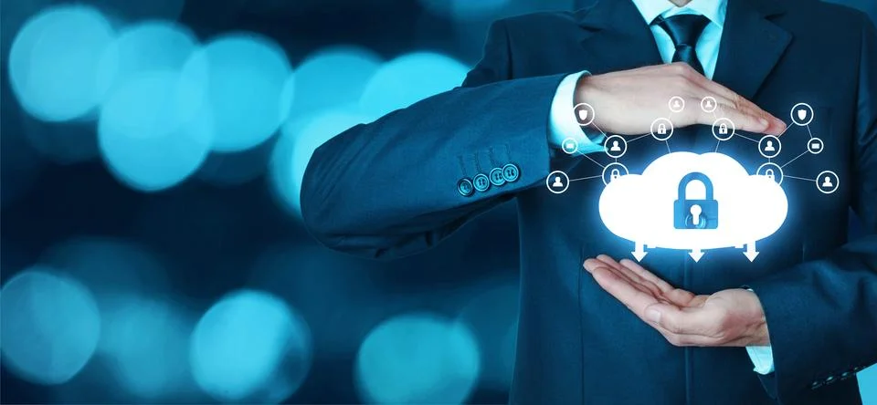 Cloud computing security. Business. Internet. Technology Foto stock