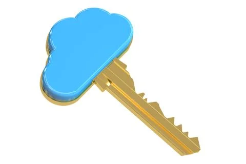 Cloud computing security concept, 3D rendering 스톡 일러스트