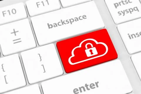 Cloud computing security concept 스톡 일러스트