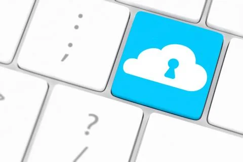 Cloud computing security concept Stock Illustration