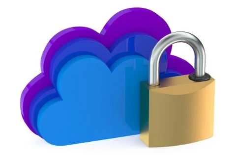 Cloud computing security concept 스톡 일러스트