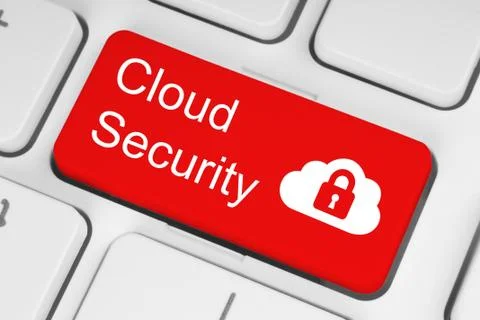 Cloud computing security concept. Stock Photos
