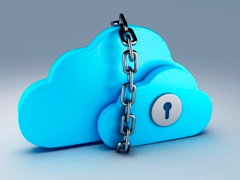 Cloud computing, security 스톡 일러스트