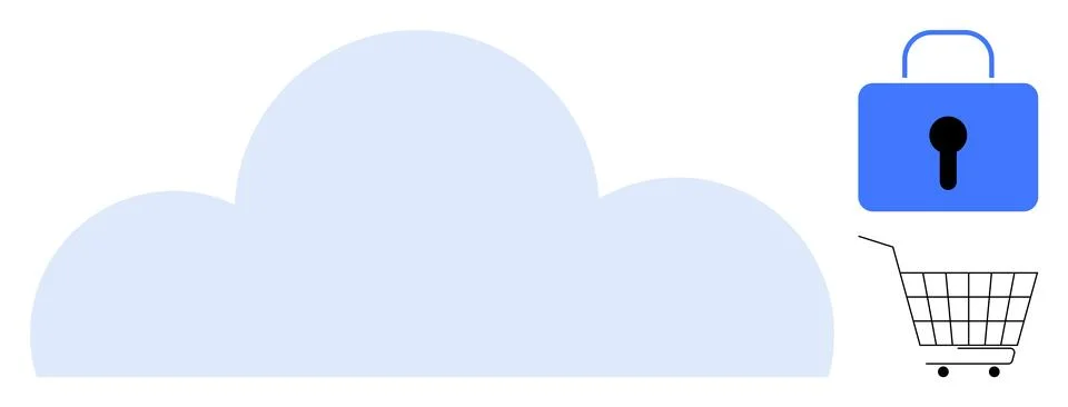 Cloud Computing with Security Lock and Shopping Cart for Secure E-commerce 스톡 일러스트