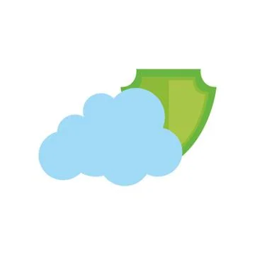 Cloud computing security system Stock Illustration