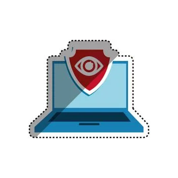 Cloud computing security system Stock Illustration