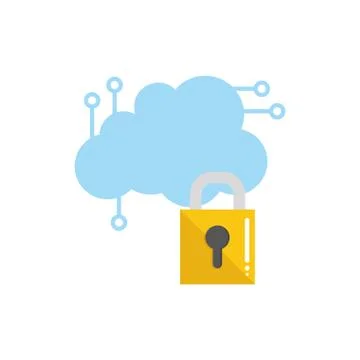 Cloud computing security system Stock Illustration
