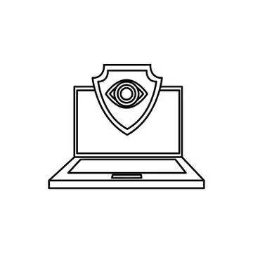 Cloud computing security system 스톡 일러스트