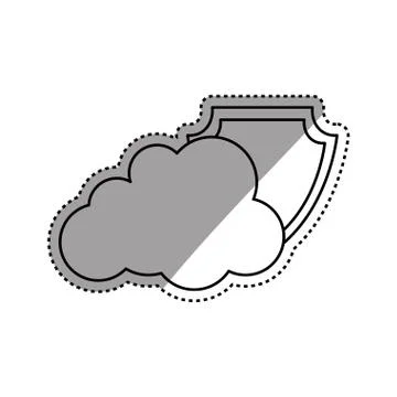 Cloud computing security system Stock Illustration