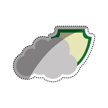 Cloud computing security system Stock Illustration