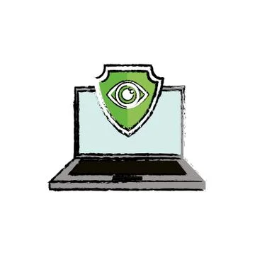 Cloud computing security system 스톡 일러스트