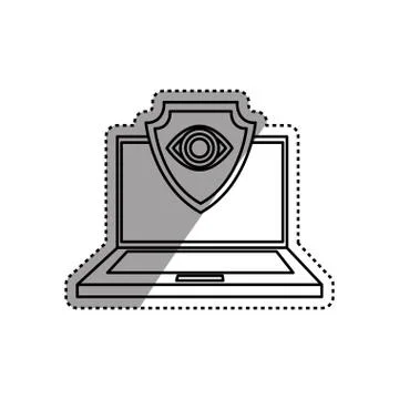 Cloud computing security system Stock Illustration