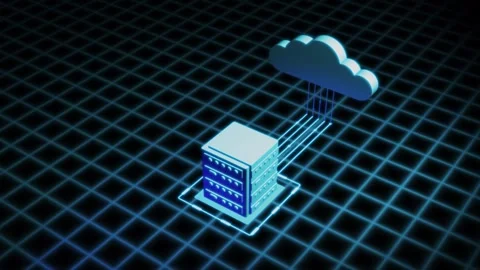 Cloud computing server and data transfer concept Stock Footage 311763628