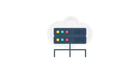 A cloud computing server with an array of colored buttons, indicating diffe.. Stock Footage 332199088