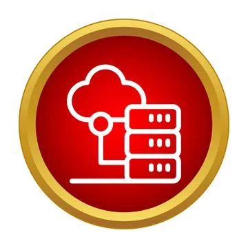 Cloud computing server data hosting network concept Illustrazione stock
