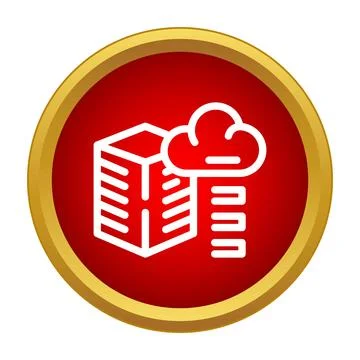 Cloud computing server icon synchronizing data Illustrazione stock