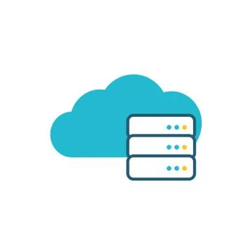 Cloud computing server isolated icon 스톡 일러스트