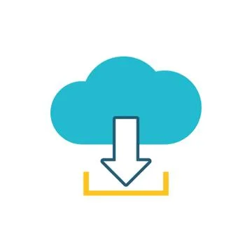 Cloud computing server isolated icon Illustrazione stock