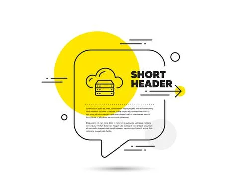 Cloud computing server line icon. Internet data storage sign. Vector 스톡 일러스트