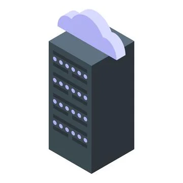 Cloud computing server managing big data storage Illustrazione stock