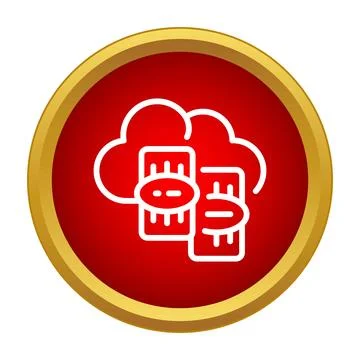 Cloud computing server network and data storage icon Illustrazione stock