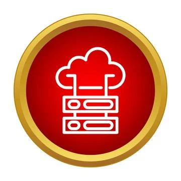 Cloud computing server storing data icon Stockillustratie