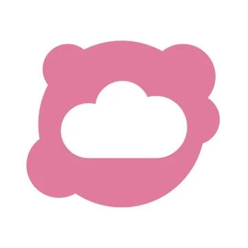 Cloud computing server technology block style icon Stock Illustration