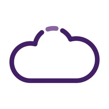 Cloud computing server technology line style icon 스톡 일러스트