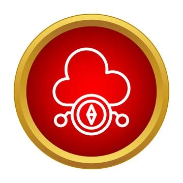 Cloud computing service directing network connection icon 库存插图