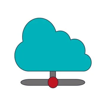 Cloud computing service icon Ilustração Stock
