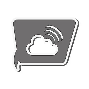 Cloud computing service icon Stock Illustration
