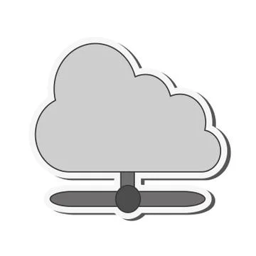 Cloud computing service icon Stockillustratie