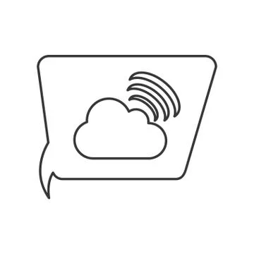 Cloud computing service icon Illustrazione stock