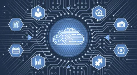 Cloud Computing Service Stock Illustration