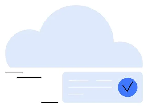 Cloud computing service network data storage with secure data transfer and .. Stock Illustration