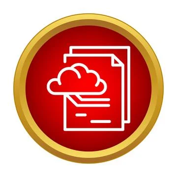 Cloud computing service storing files and data for users 库存插图