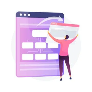 Cloud computing service, web hosting vector concept metaphor. Stock Illustration