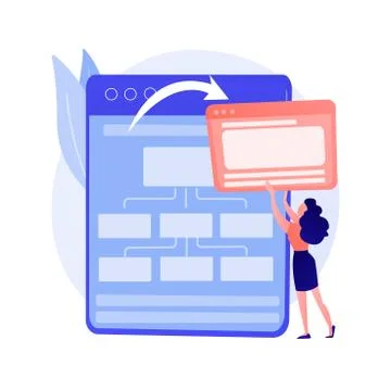 Cloud computing service, web hosting vector concept metaphor. Stock Illustration