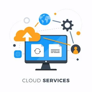 Cloud Computing Services Stock Illustration