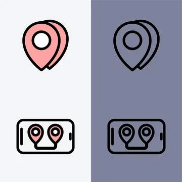 Cloud Computing Services Line Icons Set Digital Technology and Data Management Stock Illustration