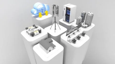 Cloud computing Services from service providers include those for using pro.. Stock Illustration