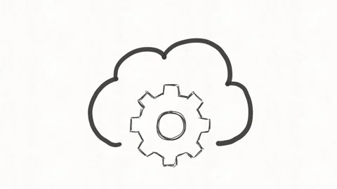 Cloud Computing Settings and Automation Technology Animation Stock Footage 341863538