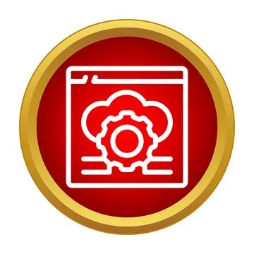 Cloud computing settings and configuration icon イラスト素材