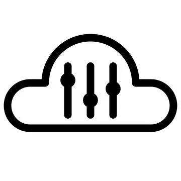 Cloud Computing Settings- Control Panel Icon Illustrazione stock