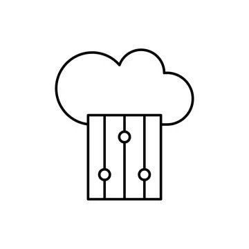 Cloud computing, settings, SEO icon. Simple line, outline vector elements of Illustrazione stock