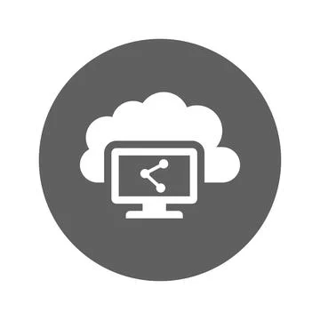 Cloud, computing, sharing icon design. Illustrazione stock
